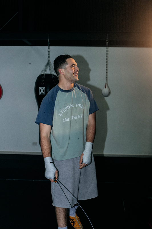 ETERNAL PRIZE TEE - NAVY/LIGHT BLUE
